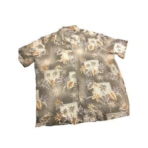 Campia Shirt Style Hawaiana 100%‎ Rayón Size XL Easy Care Floral